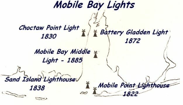 Mobile Bay Lighthouse Map