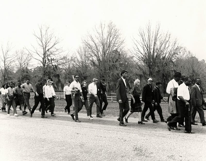 Marchers Along U.S. Highway 80