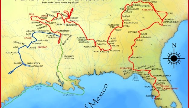 Hernando de Soto Route Map