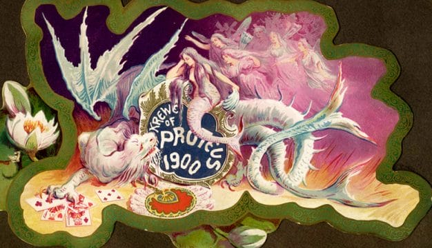 Mardi Gras Party Invitation 1900