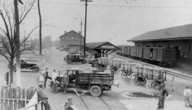 Watercress at Huntsville Freight Depot, ca. 1920s