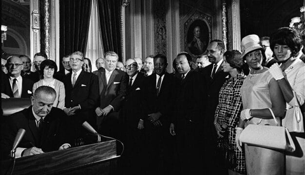 Pres. Lyndon Johnson Signs Voting Rights Act of 1965
