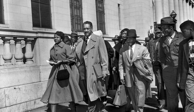 Autherine Lucy, Thurgood Marshall, and Arthur Shores