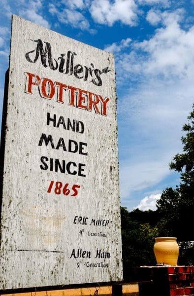Miller's Pottery Sign