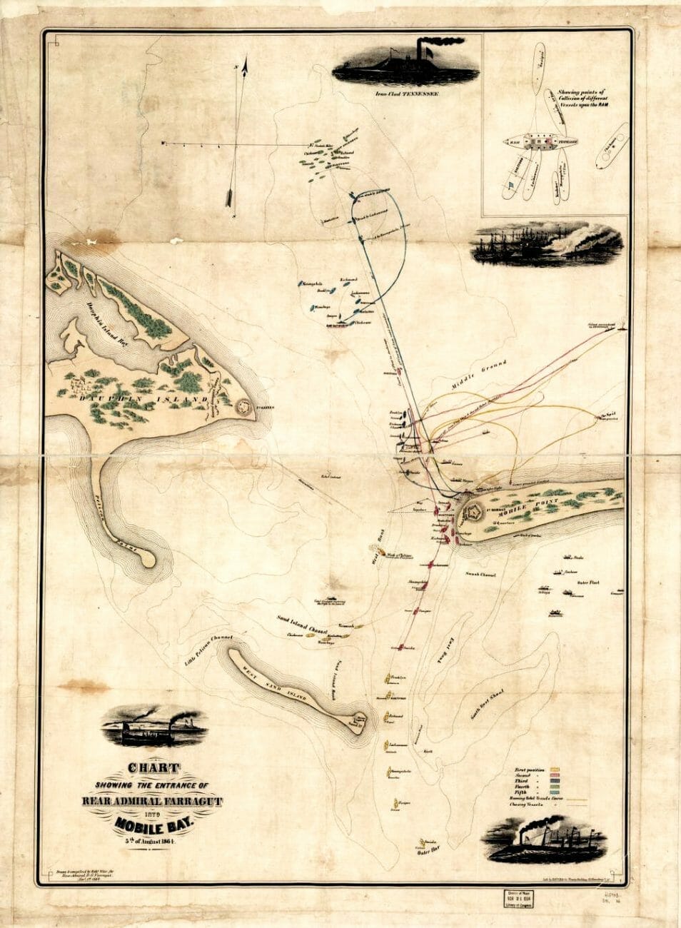 Battle of Mobile Bay Map