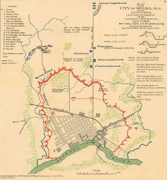 Battle of Selma Map